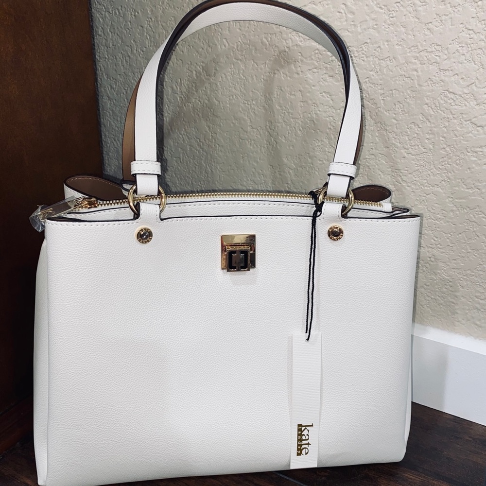NWT Kate Landry White Tote Shoulder Bag